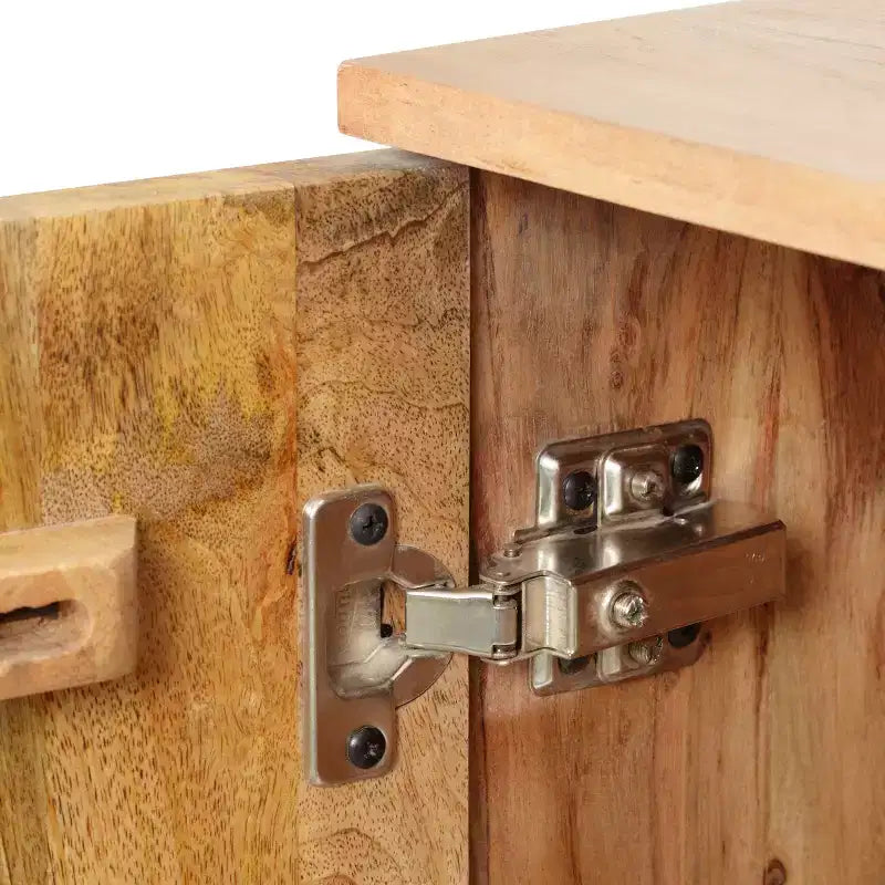 Buffet de rangement Grimsley en bois d'acacia avec étagères et 2 portes