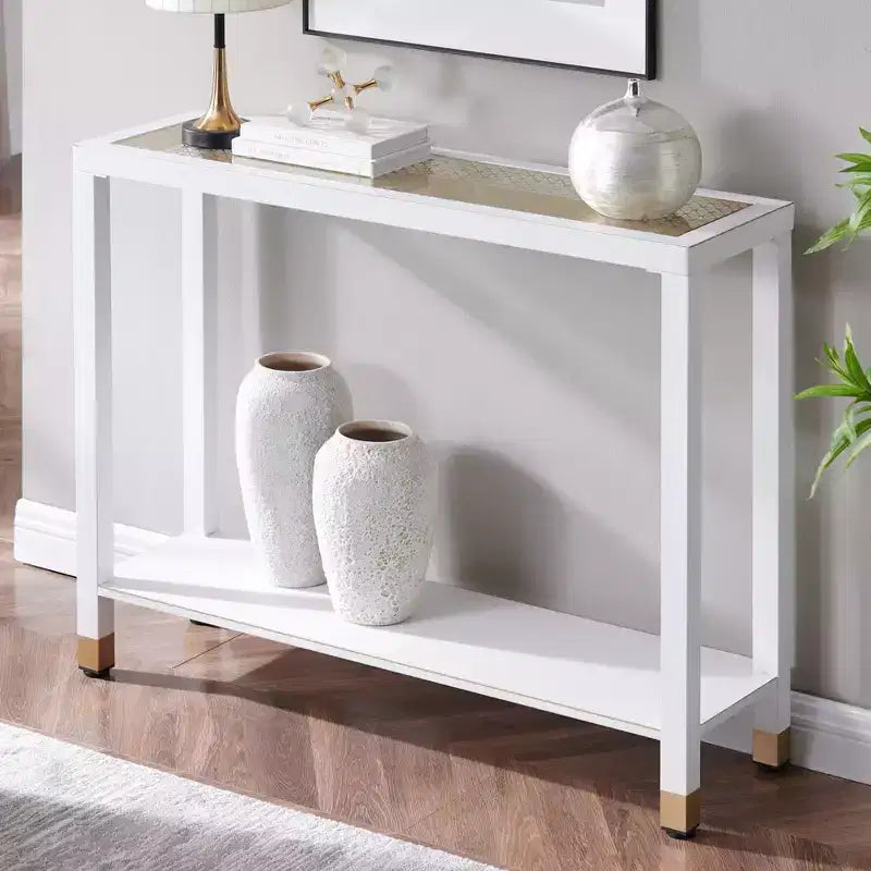 Console étroite de 104 cm avec étagère de rangement pour petits espaces