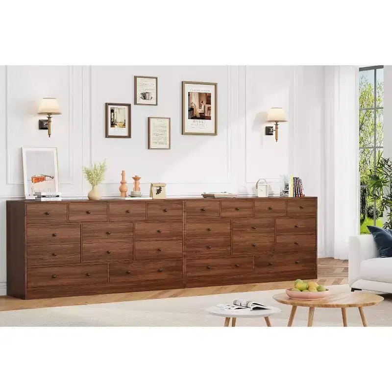 Commode à 12 tiroirs, commode noire à 61 grands tiroirs pour chambre à coucher, commodes et chiffonniers en bois pour chambre à coucher, salon