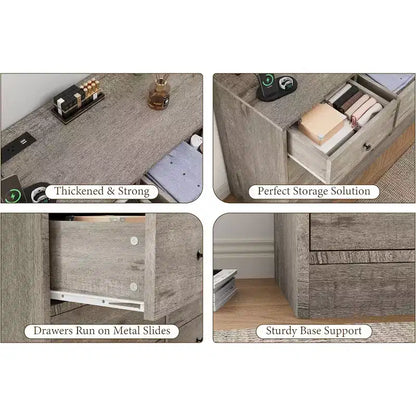Commode à 12 tiroirs, commode noire à 61 grands tiroirs pour chambre à coucher, commodes et chiffonniers en bois pour chambre à coucher, salon