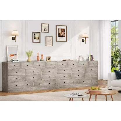 Commode à 12 tiroirs, commode noire à 61 grands tiroirs pour chambre à coucher, commodes et chiffonniers en bois pour chambre à coucher, salon