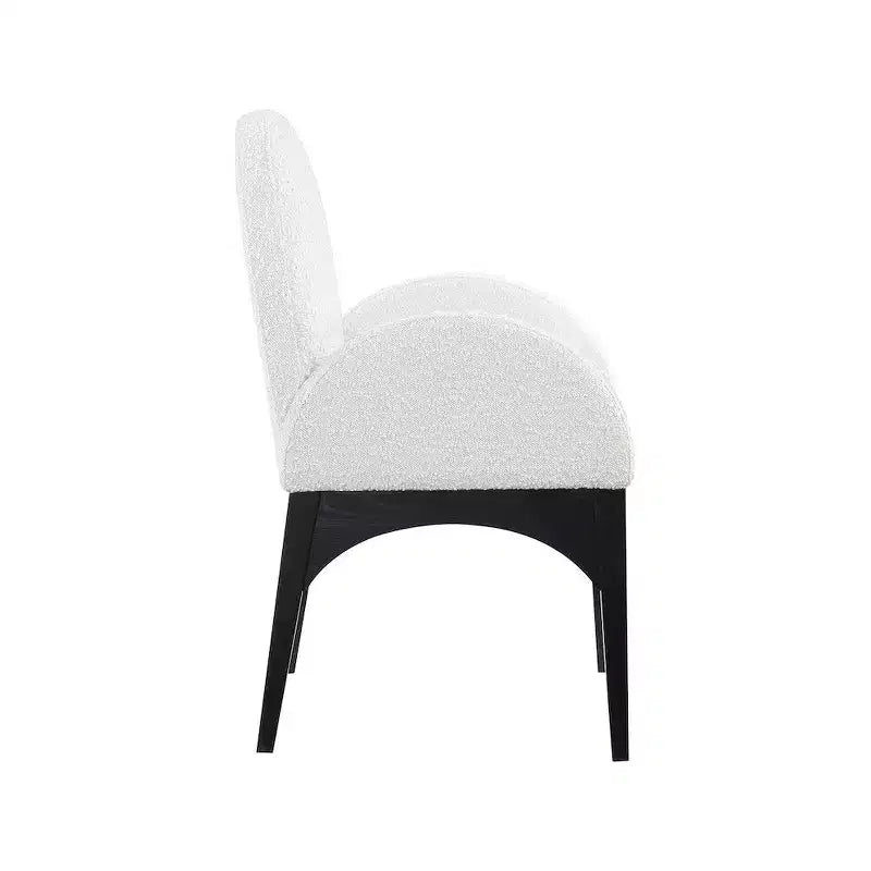 Chaise de salle à manger en tissu bouclé Waldorf