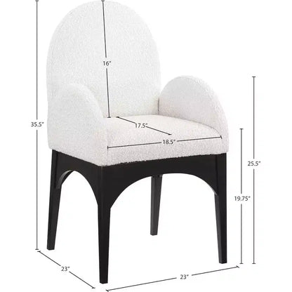 Chaise de salle à manger en tissu bouclé Waldorf