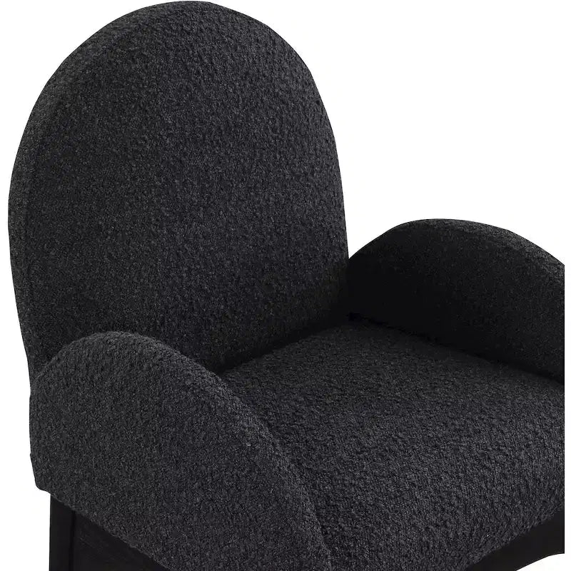Chaise de salle à manger en tissu bouclé Waldorf