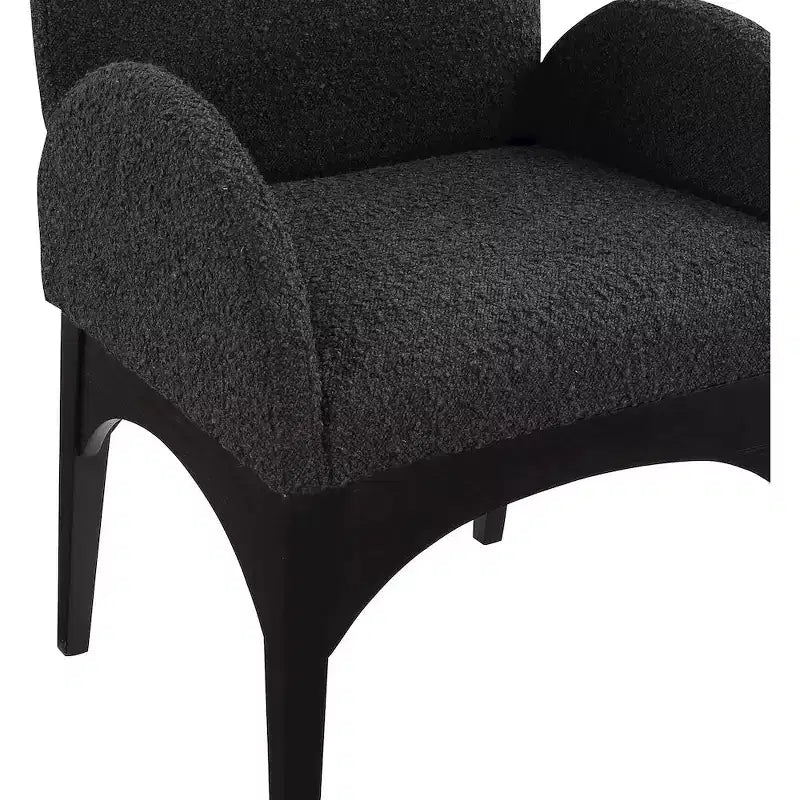 Chaise de salle à manger en tissu bouclé Waldorf