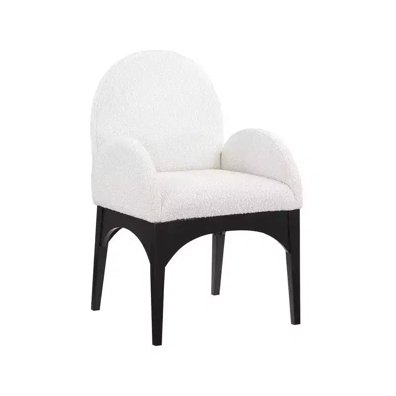 Chaise de salle à manger en tissu bouclé Waldorf