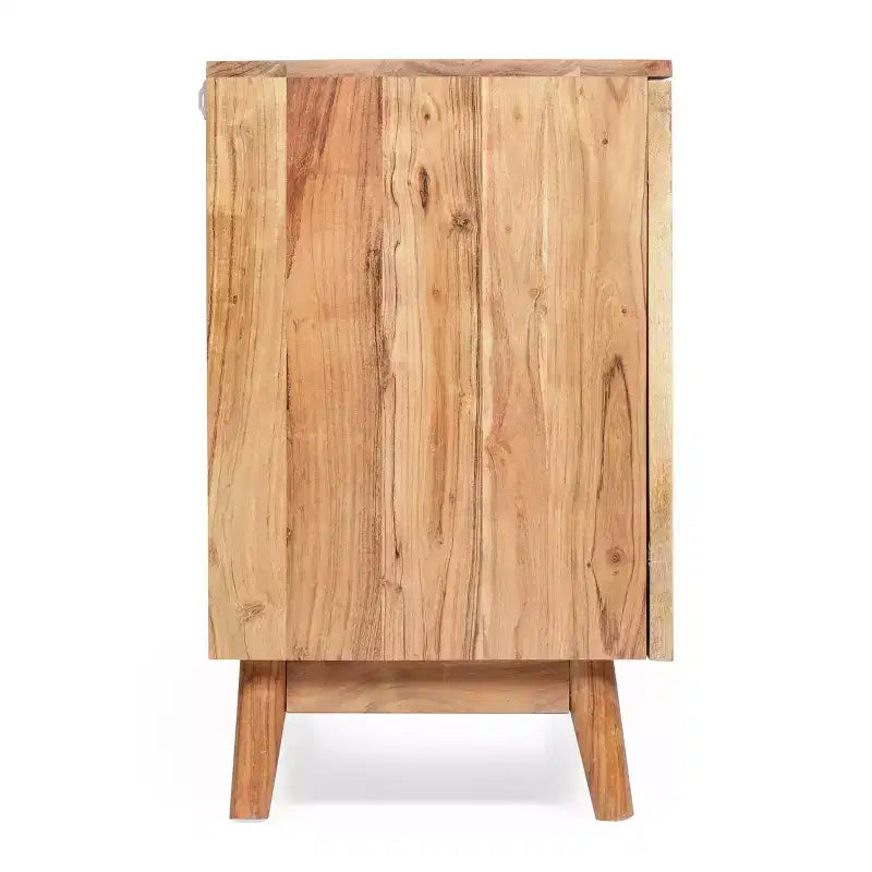 Buffet de rangement Grimsley en bois d'acacia avec étagères et 2 portes