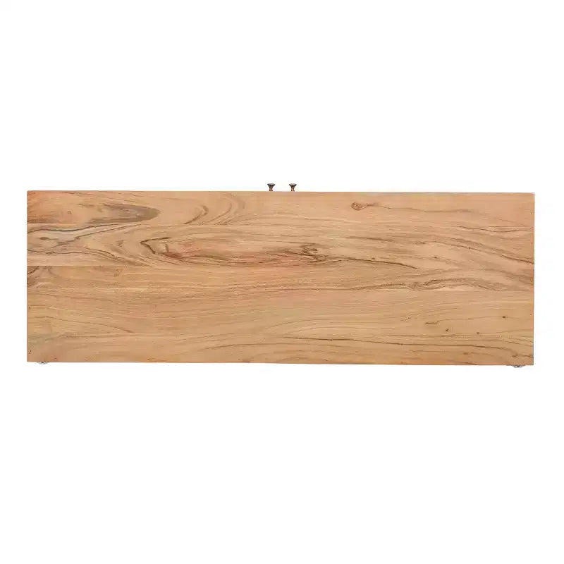Buffet de rangement Grimsley en bois d'acacia avec étagères et 2 portes
