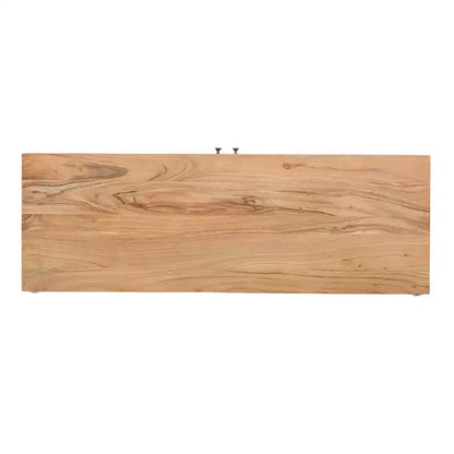 Buffet de rangement Grimsley en bois d'acacia avec étagères et 2 portes