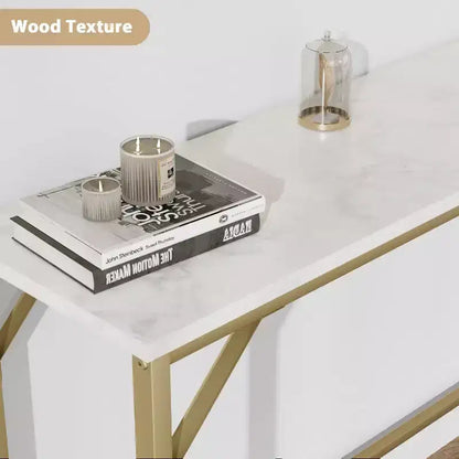 Console d'entrée moderne avec prises de chargement USB intégrées et table d'appoint derrière le canapé
