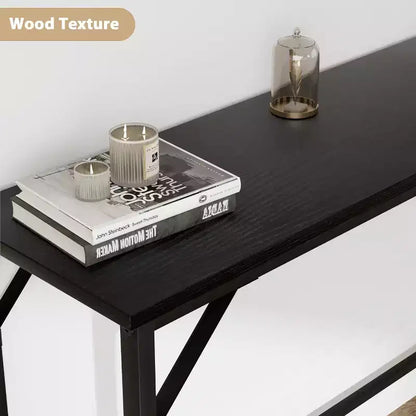 Console d'entrée moderne avec prises de chargement USB intégrées et table d'appoint derrière le canapé