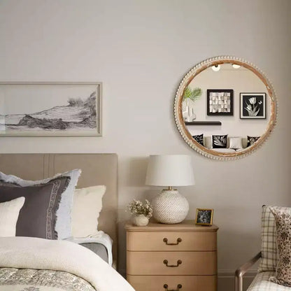 Miroir mural plat en bois