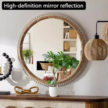 Miroir mural plat en bois