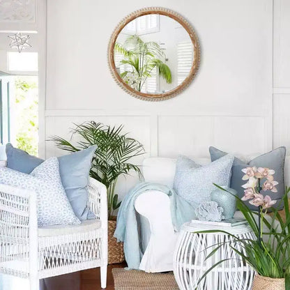 Miroir mural plat en bois