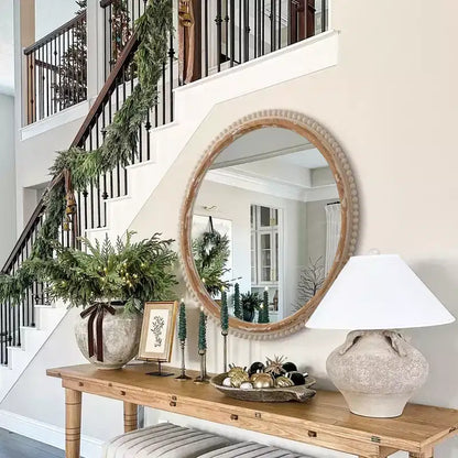 Miroir mural plat en bois