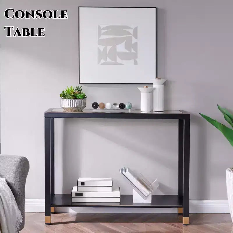 Console étroite de 104 cm avec étagère de rangement pour petits espaces