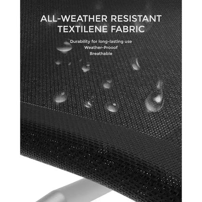 Deux chaises longues de patio robustes - Structure en aluminium réglable - Complément parfait à tout espace extérieur