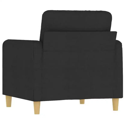 Fauteuil simple rembourré pour salon, tissu gris foncé, 60 cm