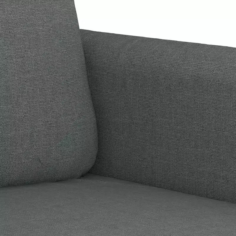 Fauteuil simple rembourré pour salon, tissu gris foncé, 60 cm