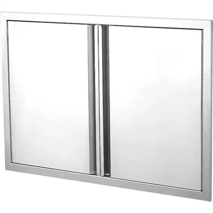 Porte d'accès de barbecue en acier inoxydable brossé, portes d'armoire de cuisine extérieure, portes durables et résistantes aux intempéries pour îlots de barbecue, convient pour l'extérieur