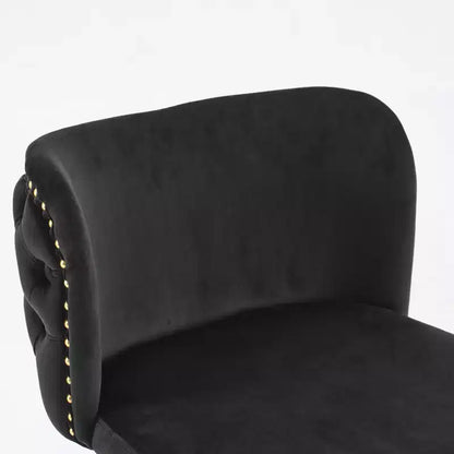 Tabourets de bar pivotants en velours avec base plaquée or et hauteur réglable